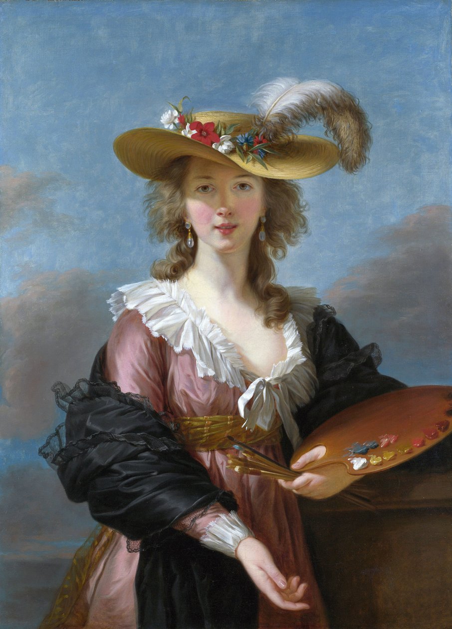 Autorretrato con sombrero de paja de Elisabeth Louise Vigee Lebrun