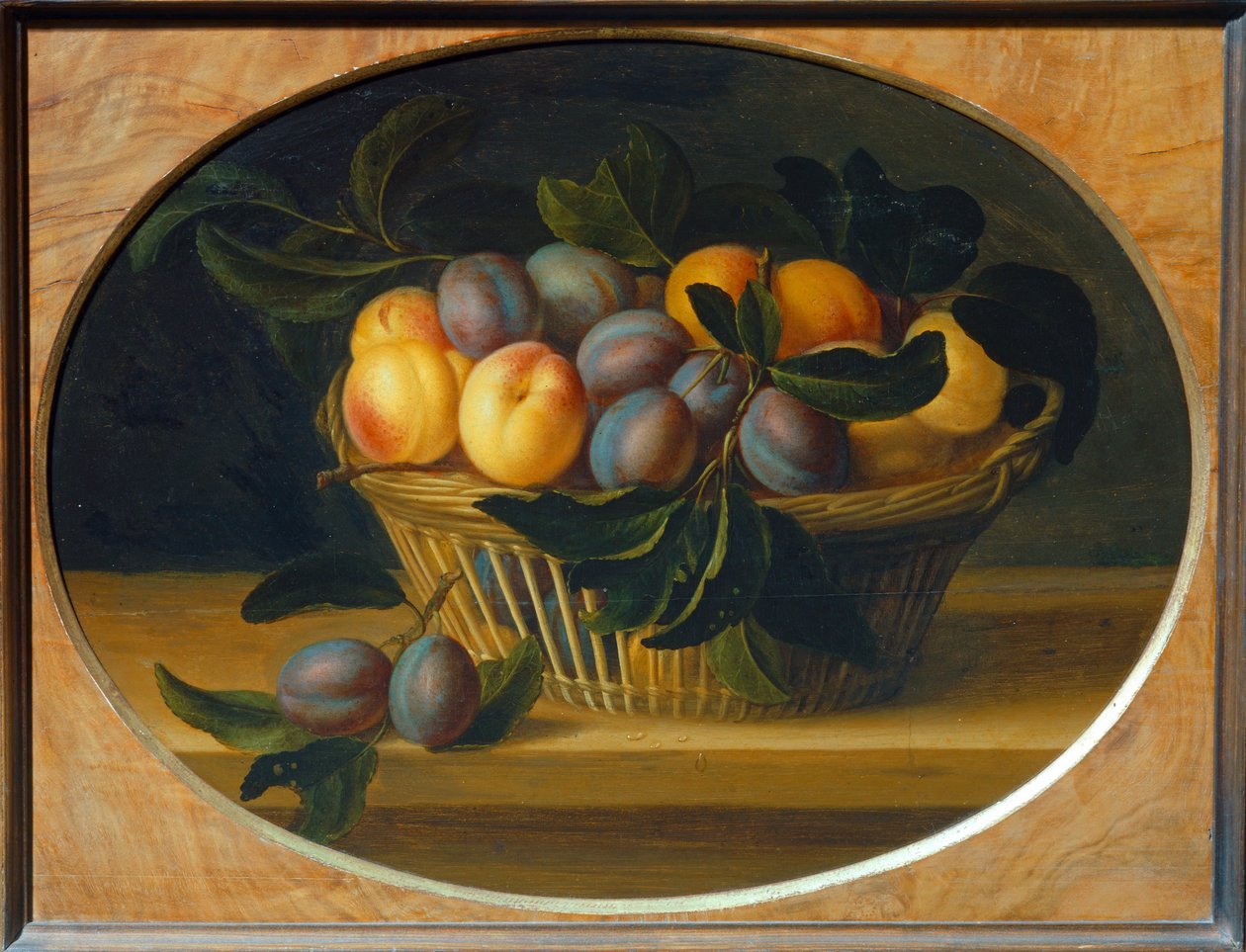 Nature Morte: Melocotones y ciruelas - Naturaleza muerta: Melocotones y ciruelas ... de Louise (circle of) Moillon
