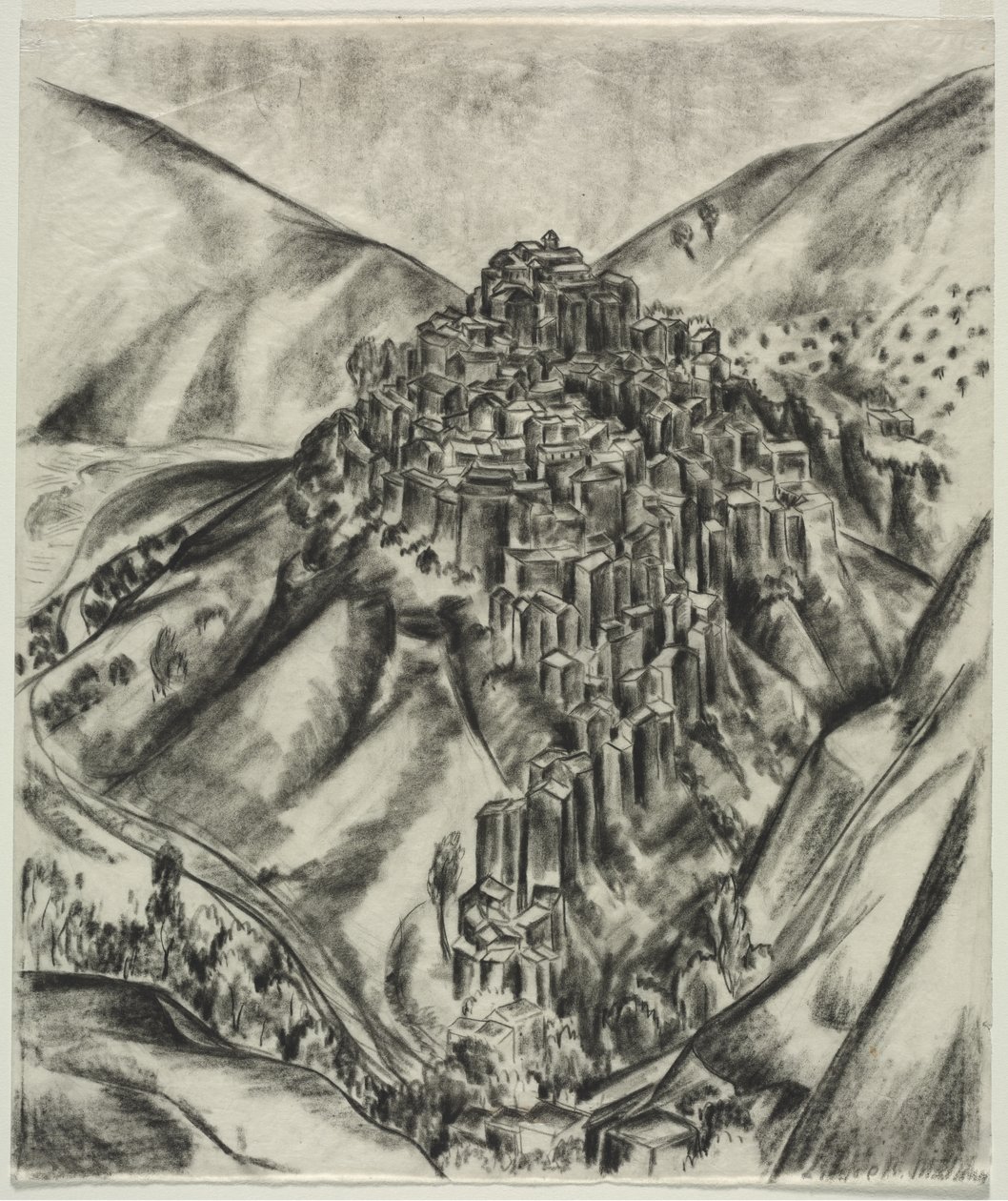 Un pueblo en la colina italiana, Anticoli, Italia de Louise B. Maloney