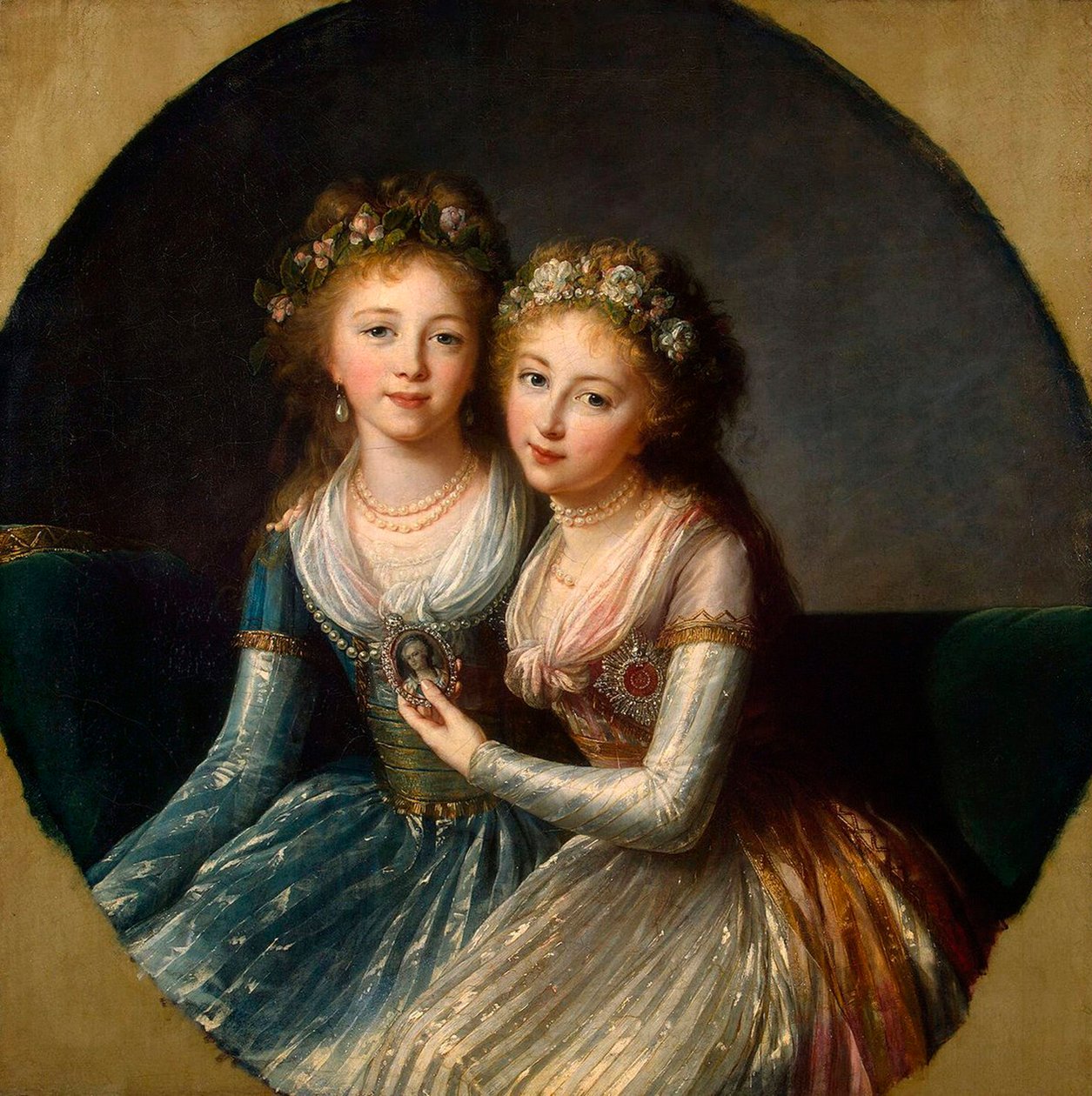 Retrato de las hijas del emperador Pablo I, 1796 de Elisabeth Louise Vigee-Lebrun