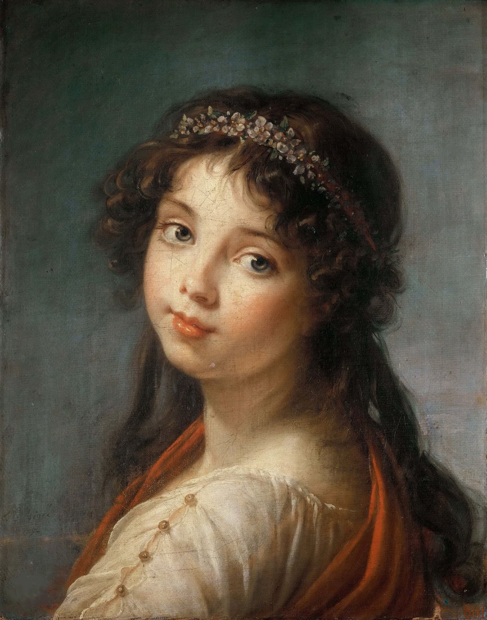 Retrato de la hija del artista, Jeanne-Lucie-Louise, dite Julie, 1792. de Elisabeth Louise Vigee Lebrun