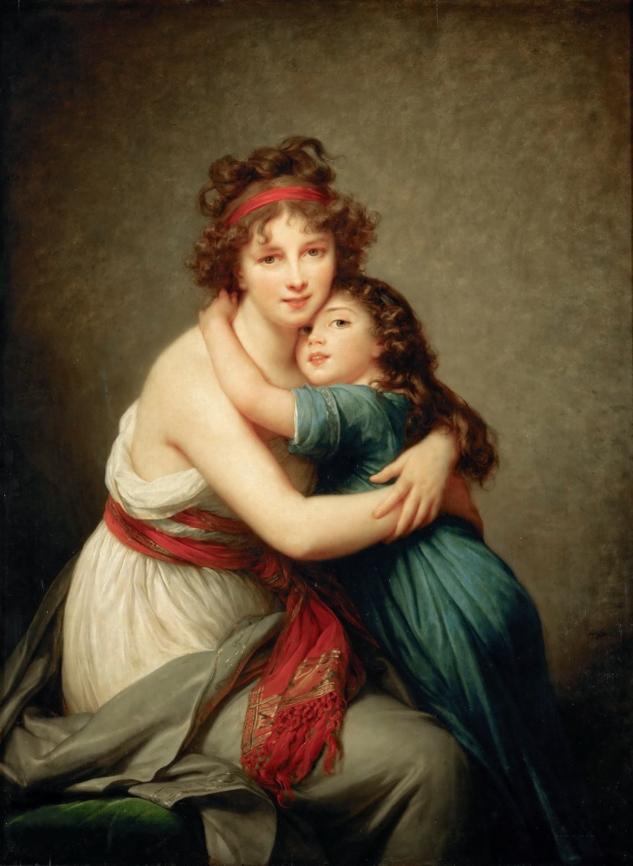 Autorretrato con su hija, Julie, c. 1789 de Elisabeth Louise Vigee Lebrun