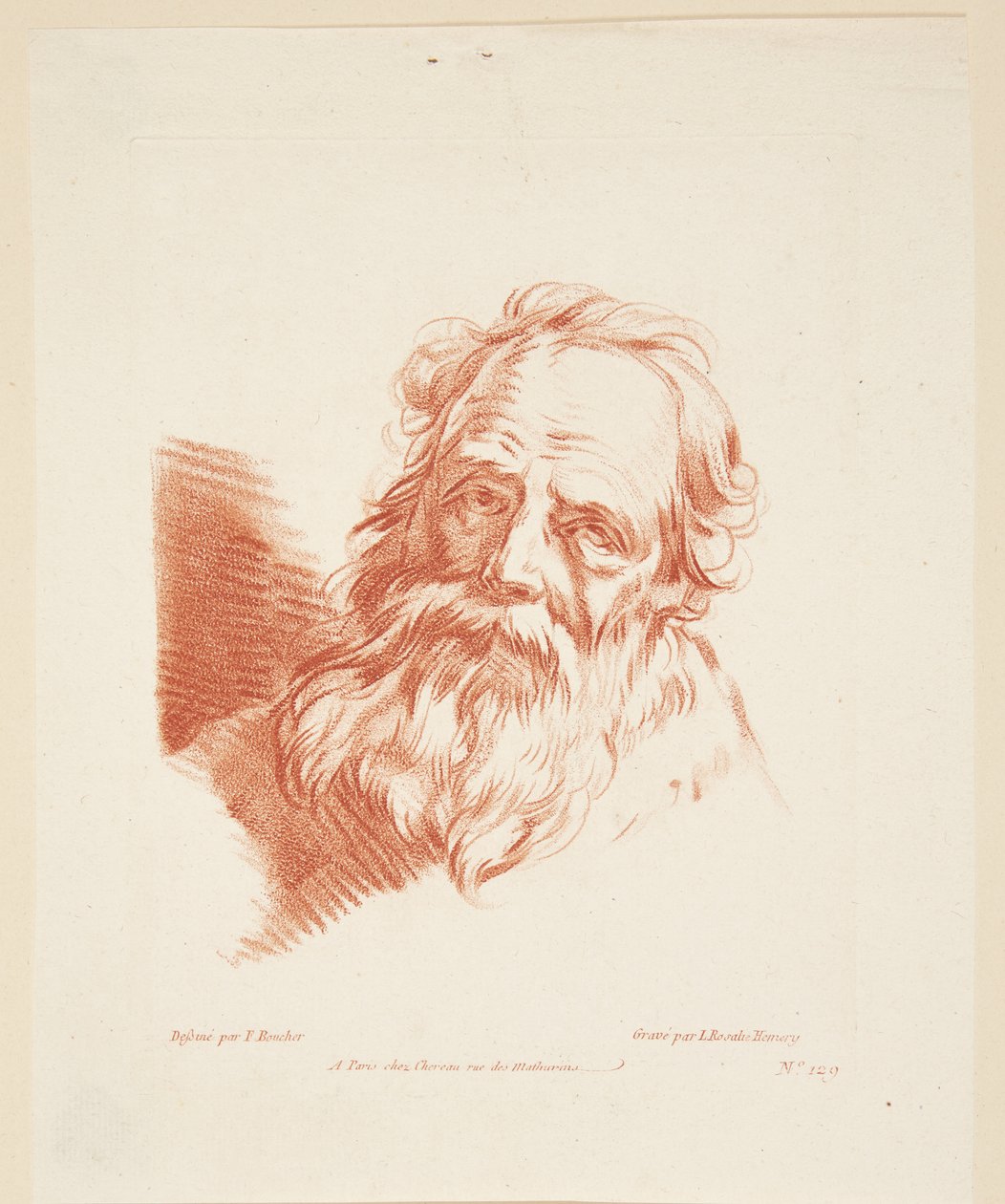 Retrato de un anciano en la cara de Louise Rosalie Hémery
