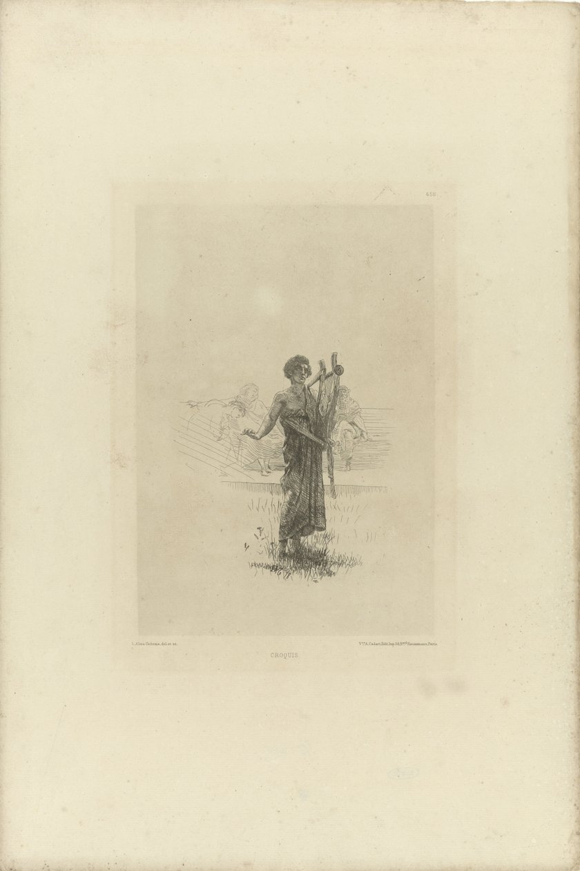 Boceto para el improvisador Croquis (título sobre objeto) de Lourens Alma Tadema
