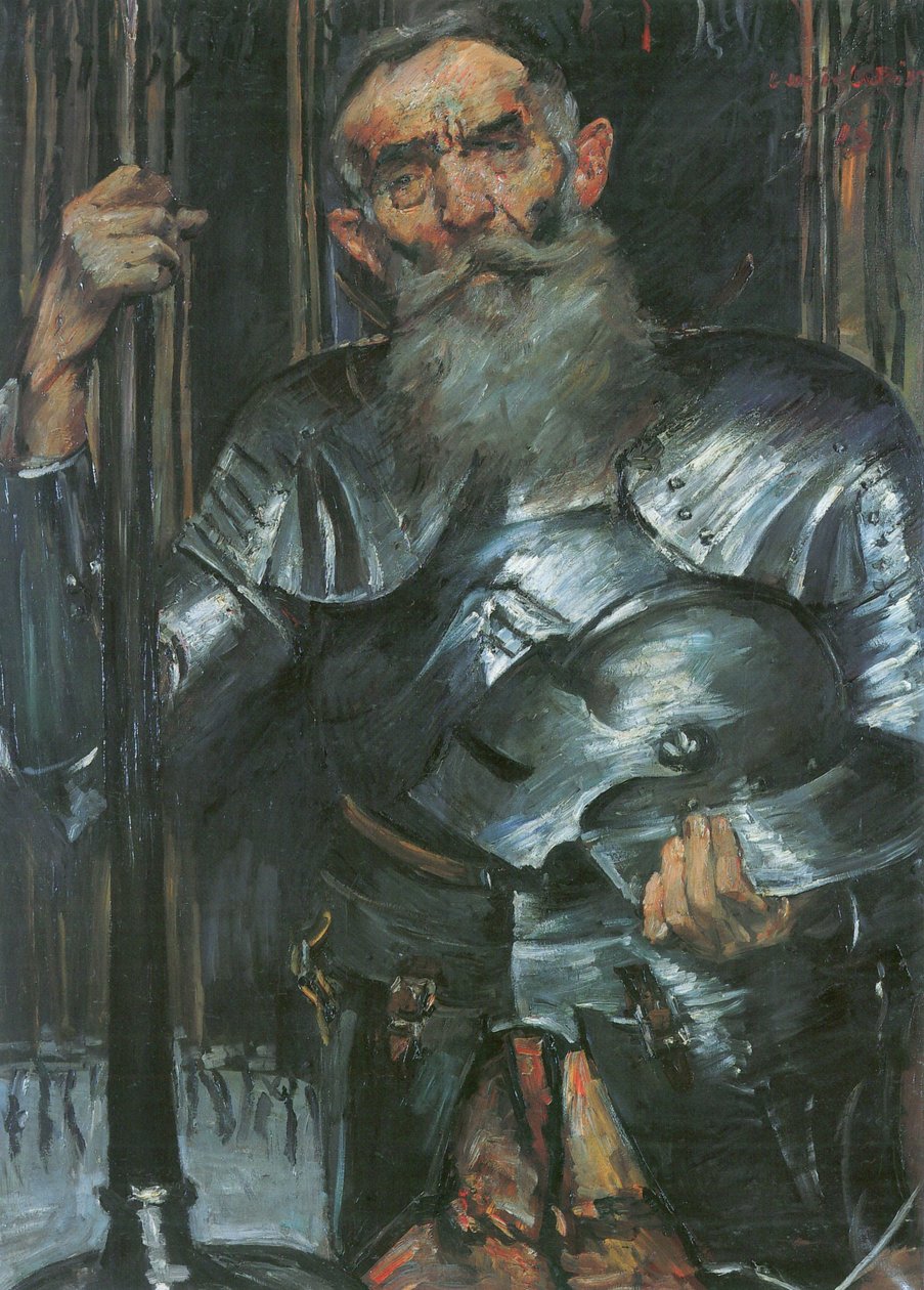 Viejo en armadura de Lovis Corinth