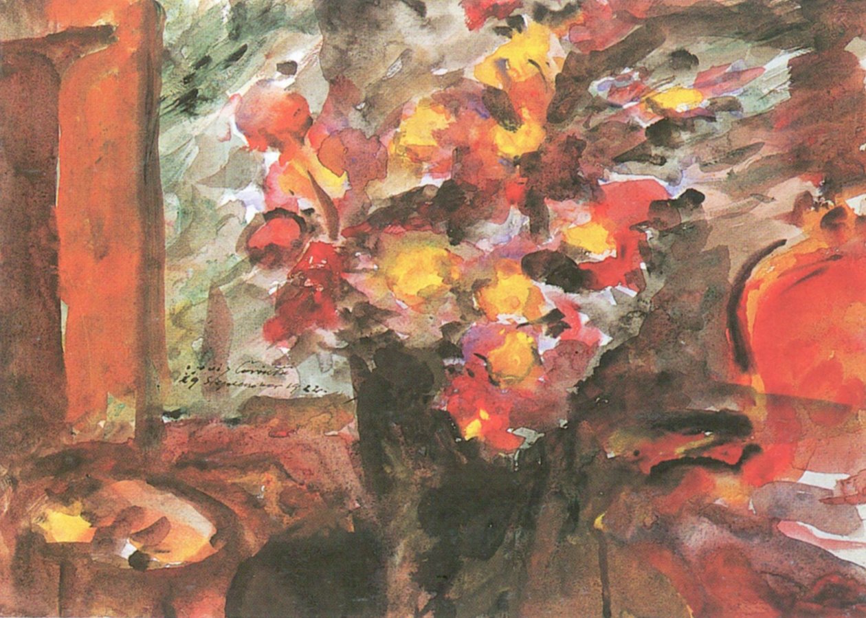 Naturaleza muerta con flores de Lovis Corinth