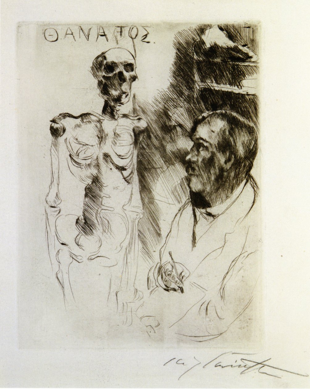 El artista y la muerte de Lovis Corinth