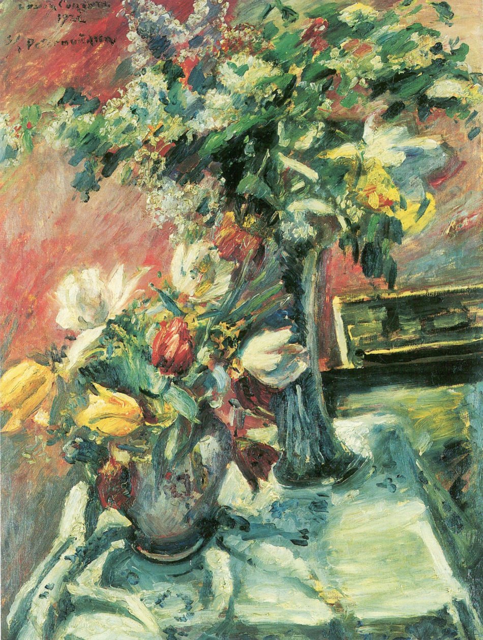 Lilas y tulipanes de Lovis Corinth