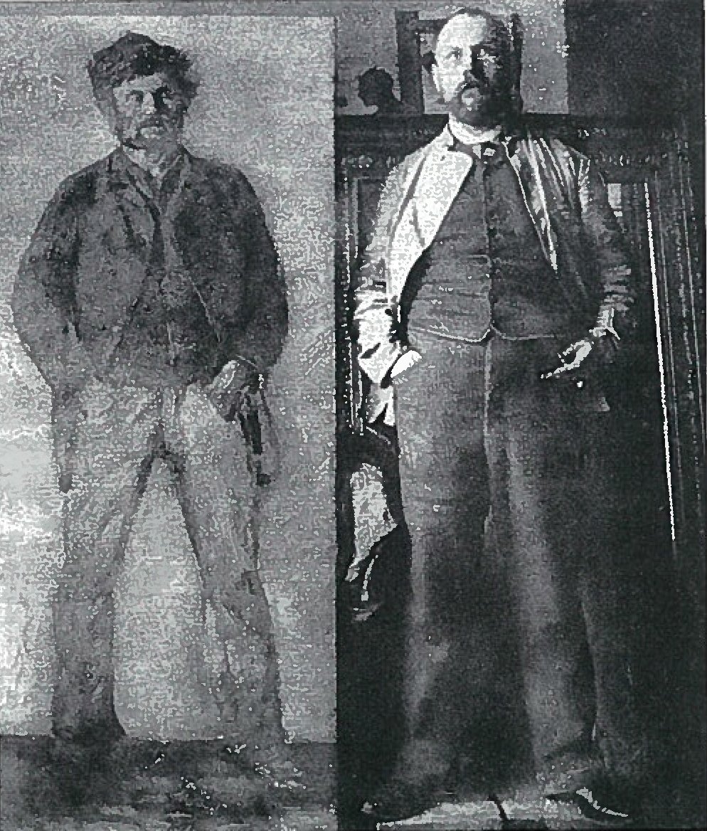 Retrato de un joven; reconstruido según una fotografía de estudio de 1889 de Lovis Corinth