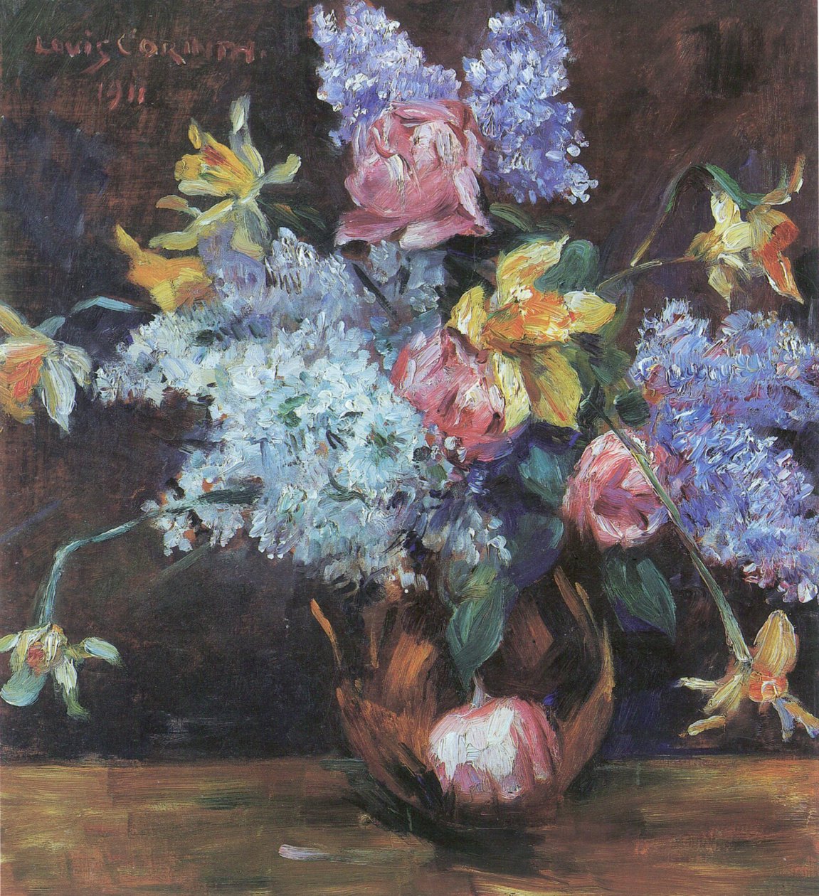 Rosas, lilas y narcisos de Lovis Corinth