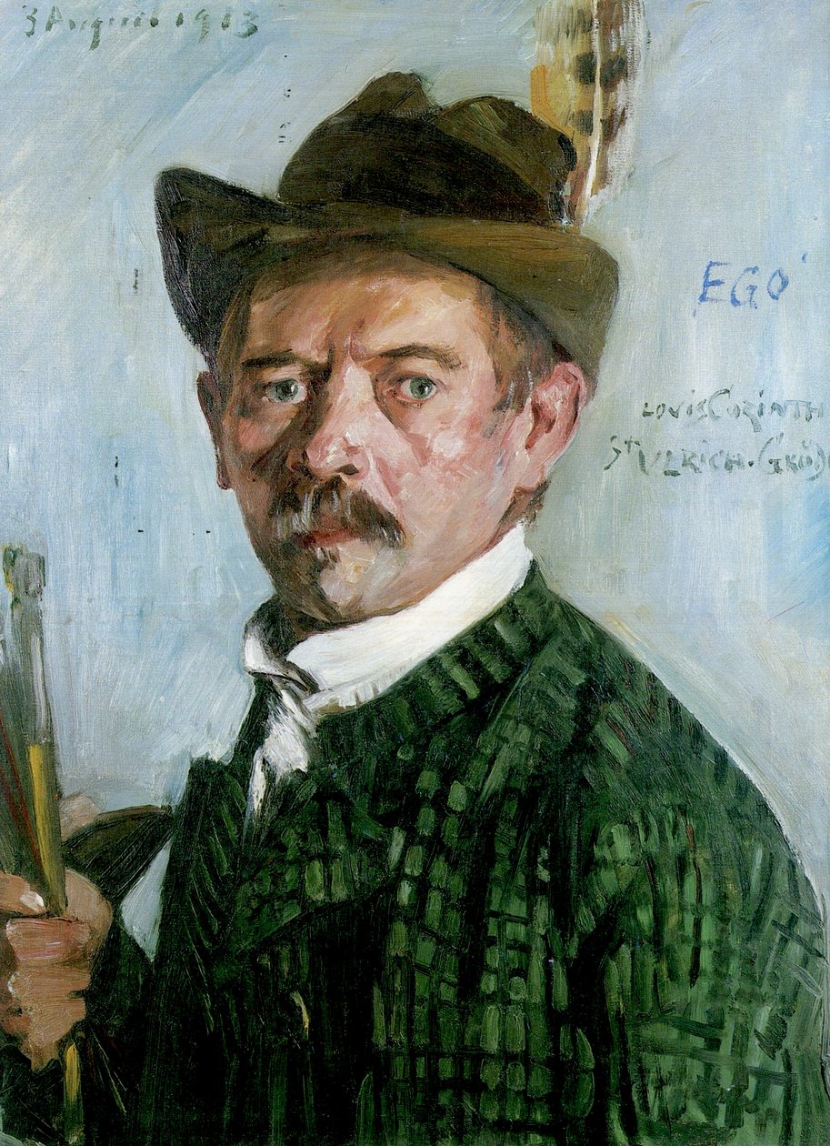 Autorretrato con sombrero tirolés de Lovis Corinth