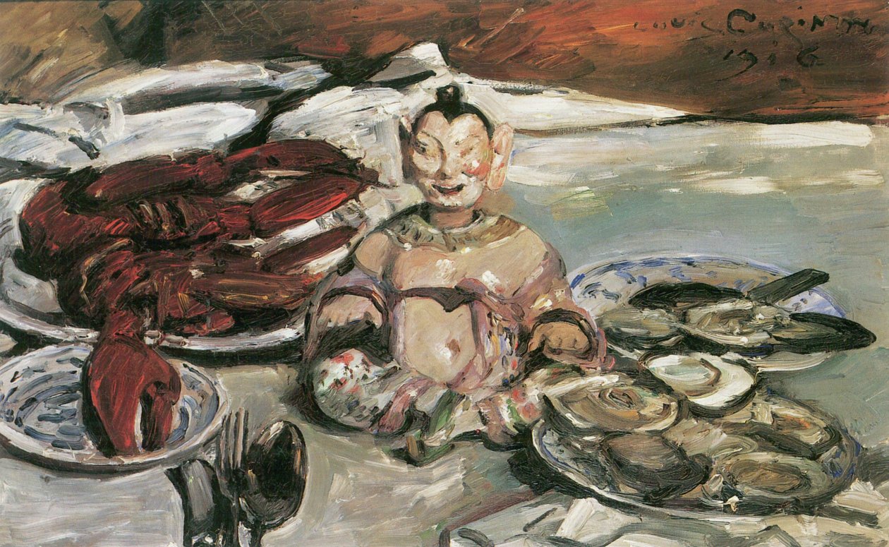Naturaleza muerta con pagodas de Lovis Corinth