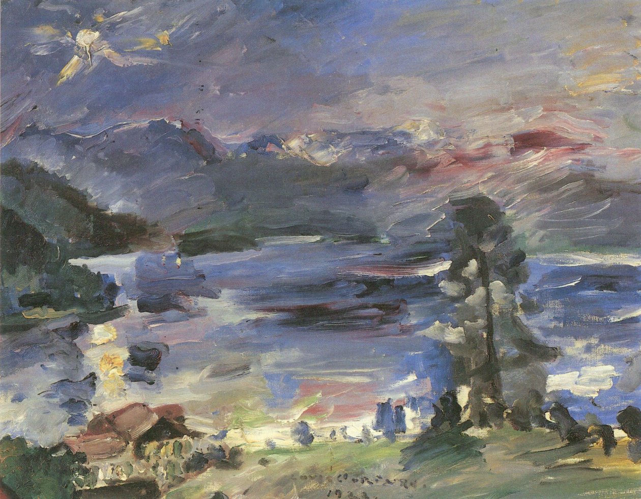Walchensee, luna naciente de Lovis Corinth