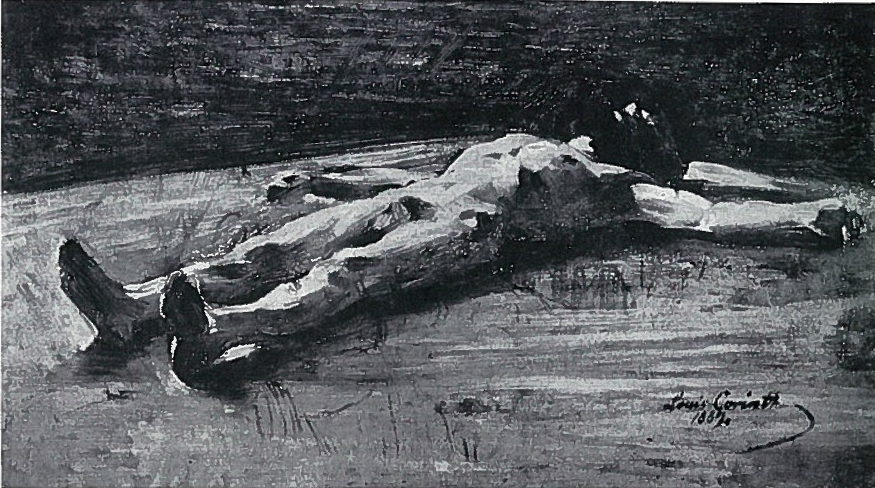 Cuerpo de Cristo, trabajo preliminar para Pieta BC 61 de Lovis Corinth