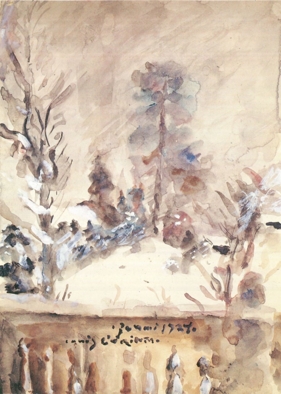 Walchensee en la nieve de Lovis Corinth