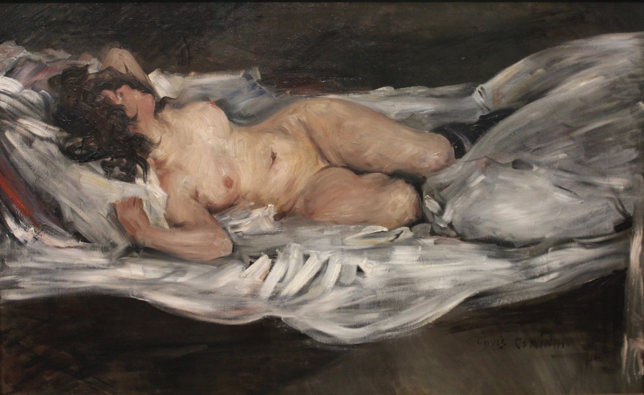 Desnudo femenino recostado de Lovis (1858 1925) Corinth