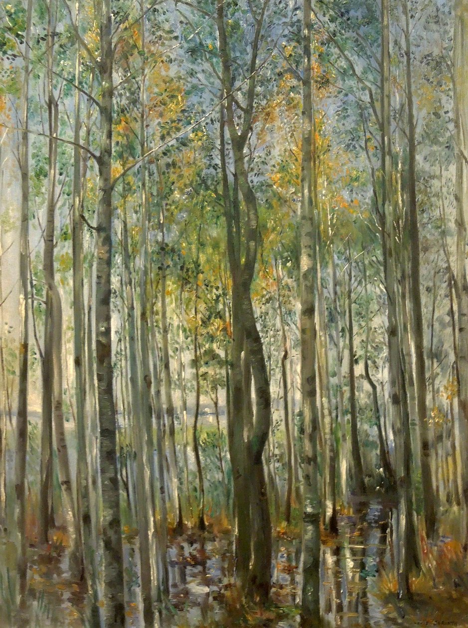 Un bosque. Inundaciones en el lago Starnberg de Lovis Corinth