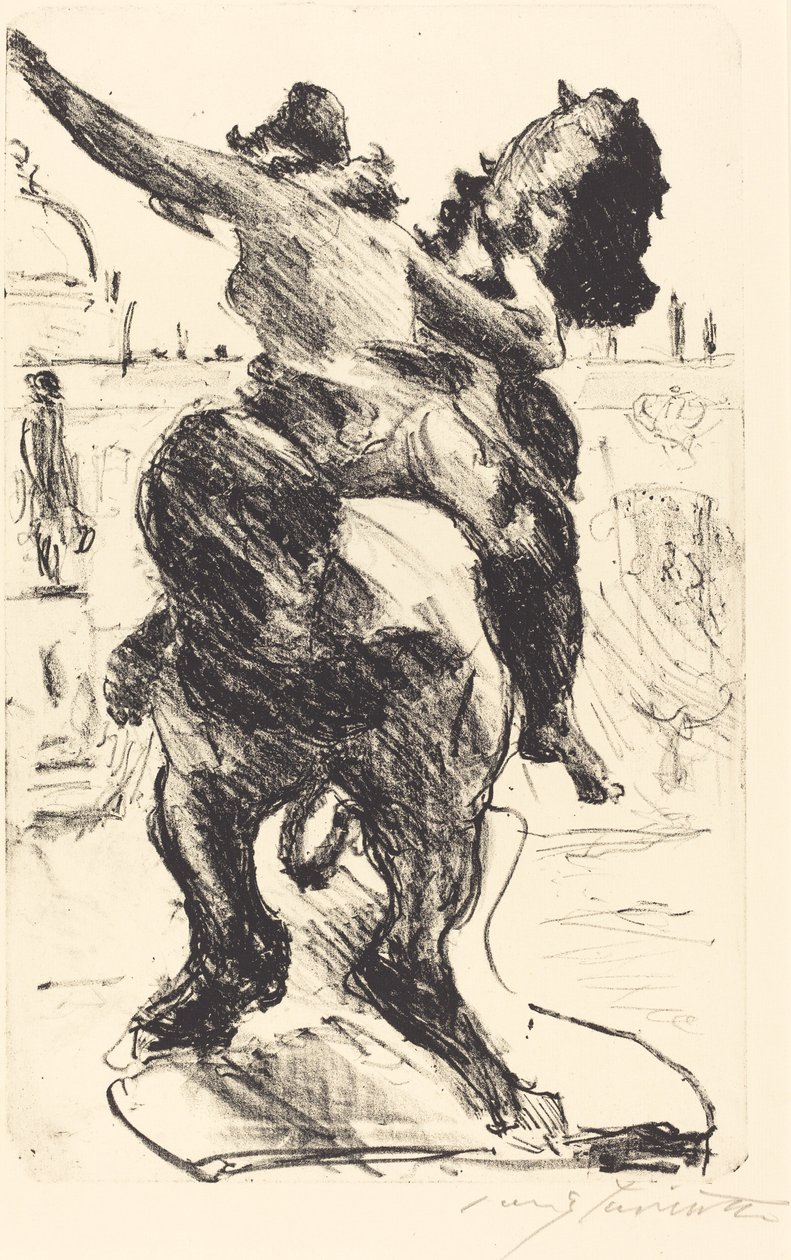 Estatua de una amazona en el Museo Alte de Lovis Corinth