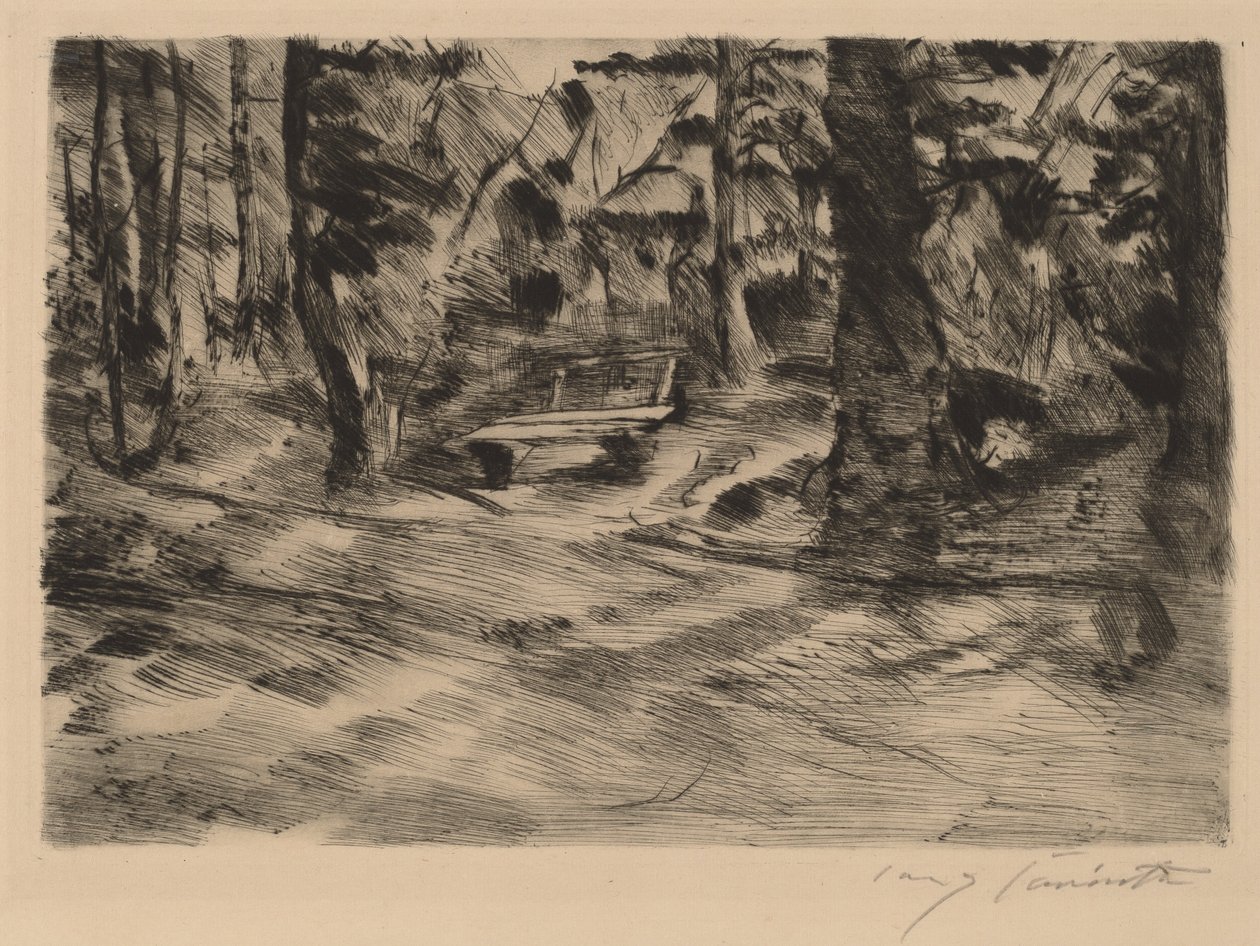 Banco en el bosque II de Lovis Corinth
