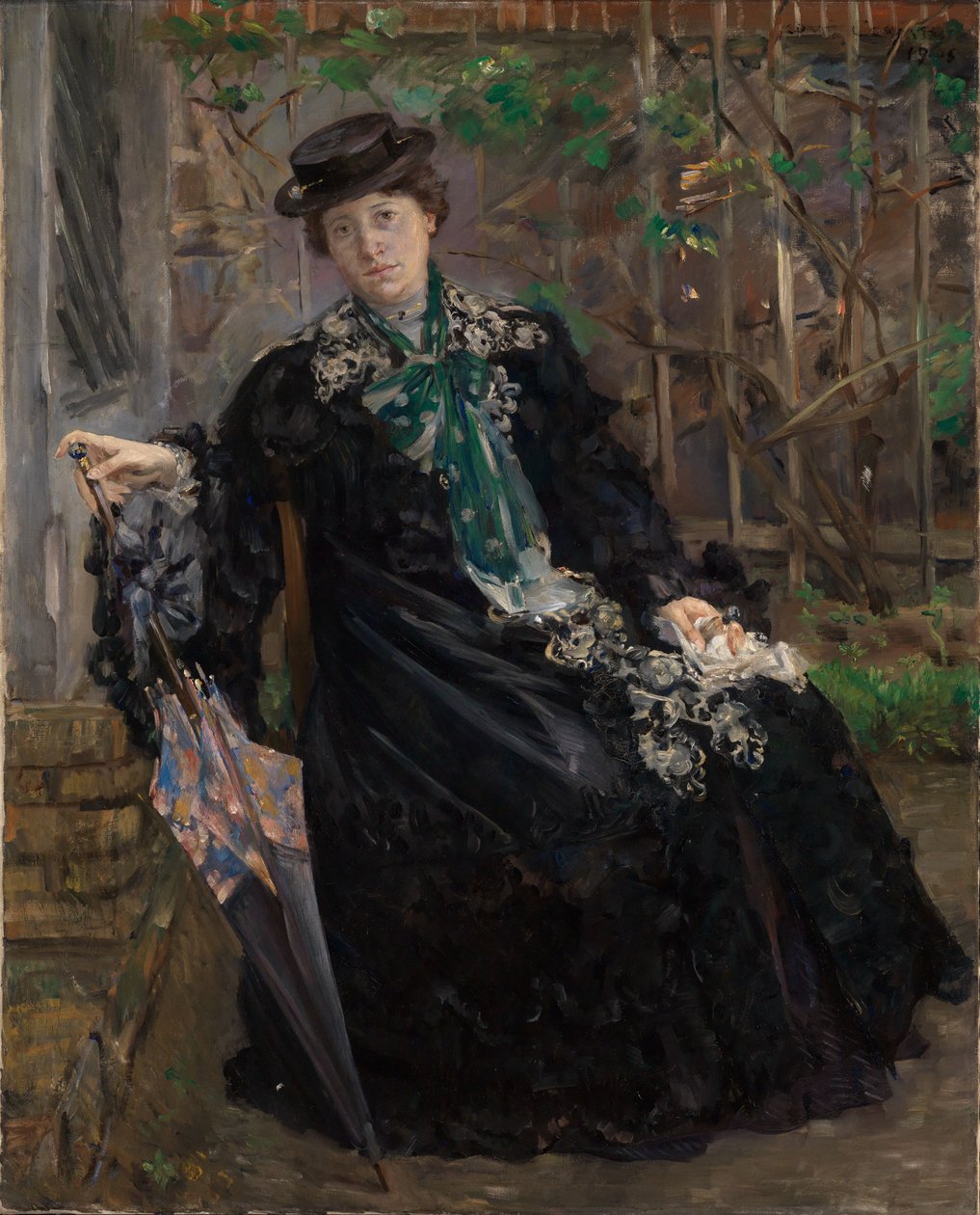 Retrato de la señora Charlotte Berend-Corinth en el jardín de Lovis Corinth