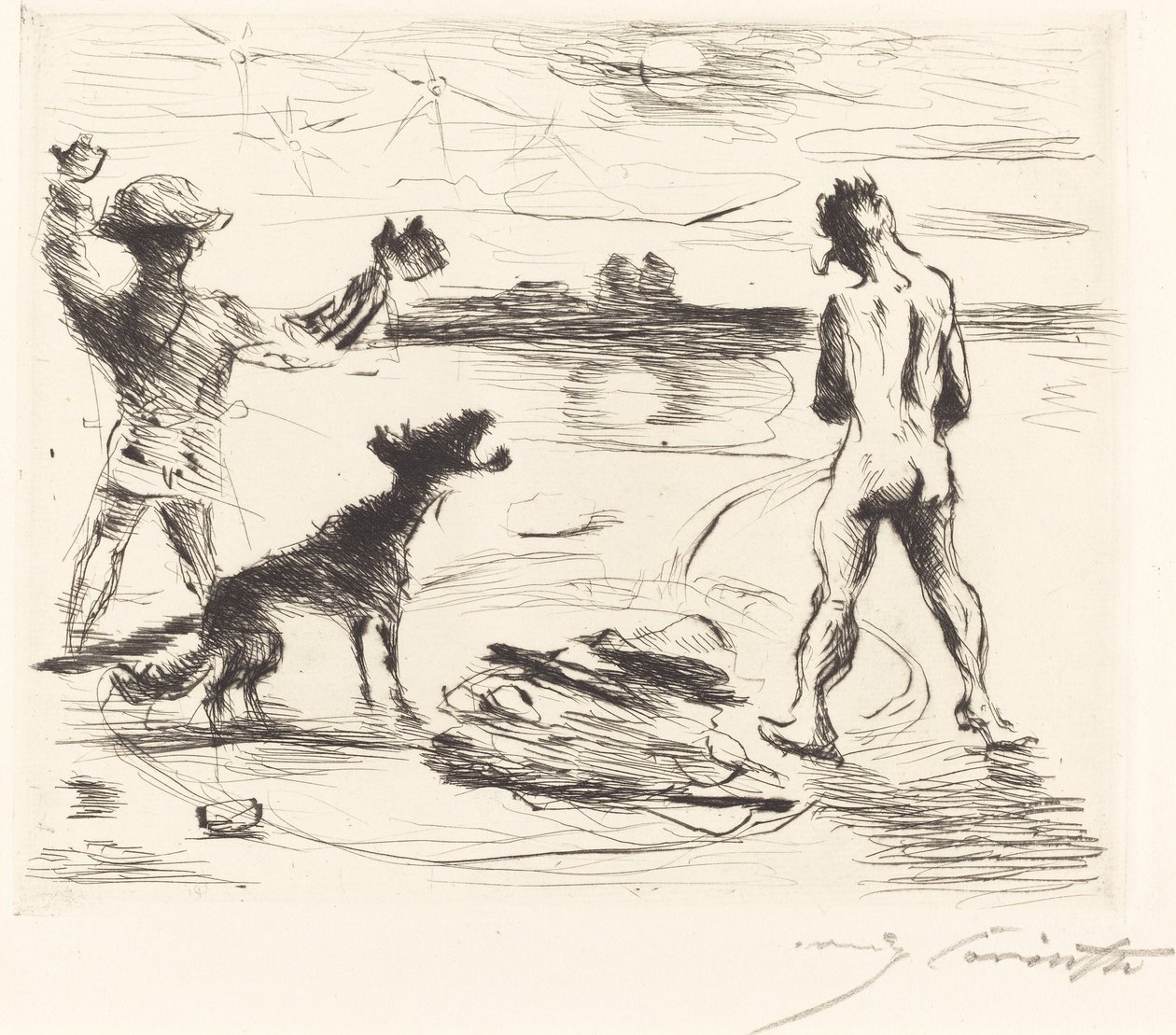 El Banquete de Trimalchio: pl. VII de Lovis Corinth