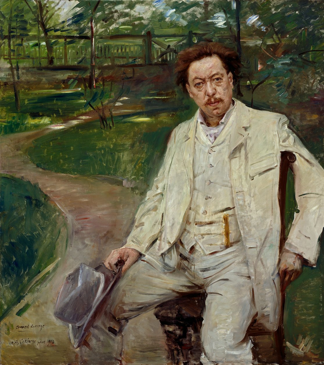 El pianista Conrad Ansorge de Lovis Corinth