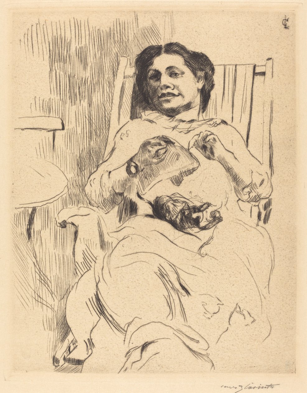 Mujer con costura, 1912 de Lovis Corinth