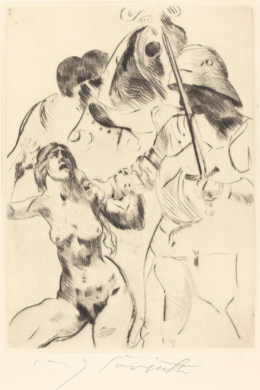 Frauenraub III Abducción III de Lovis Corinth