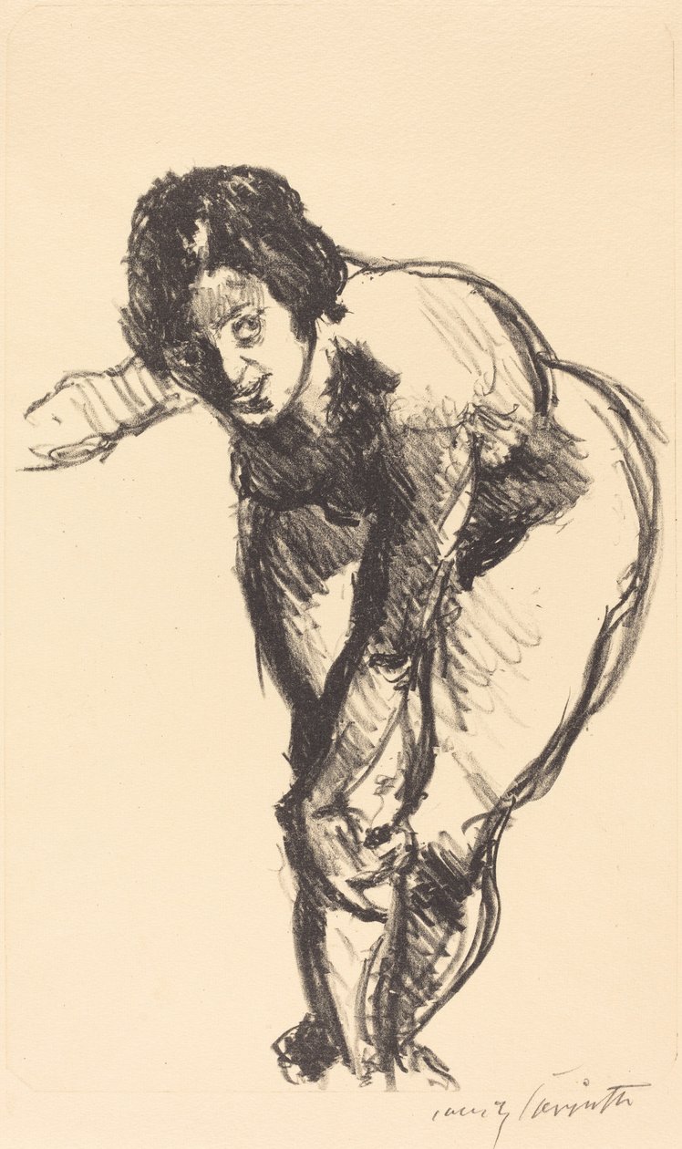 Desnudo inclinado hacia adelante de Lovis Corinth