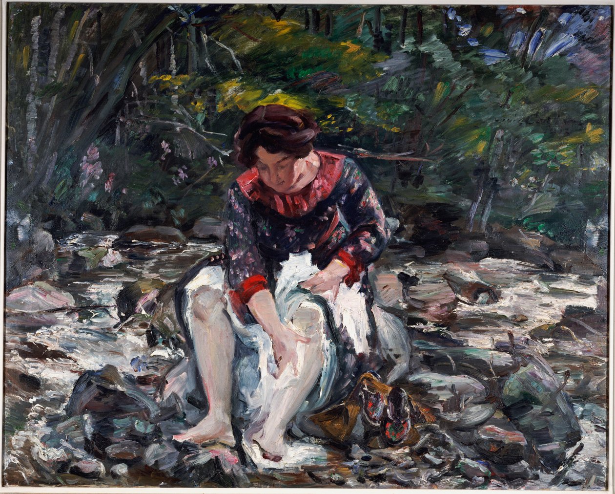 Niña en el arroyo de Lovis Corinth