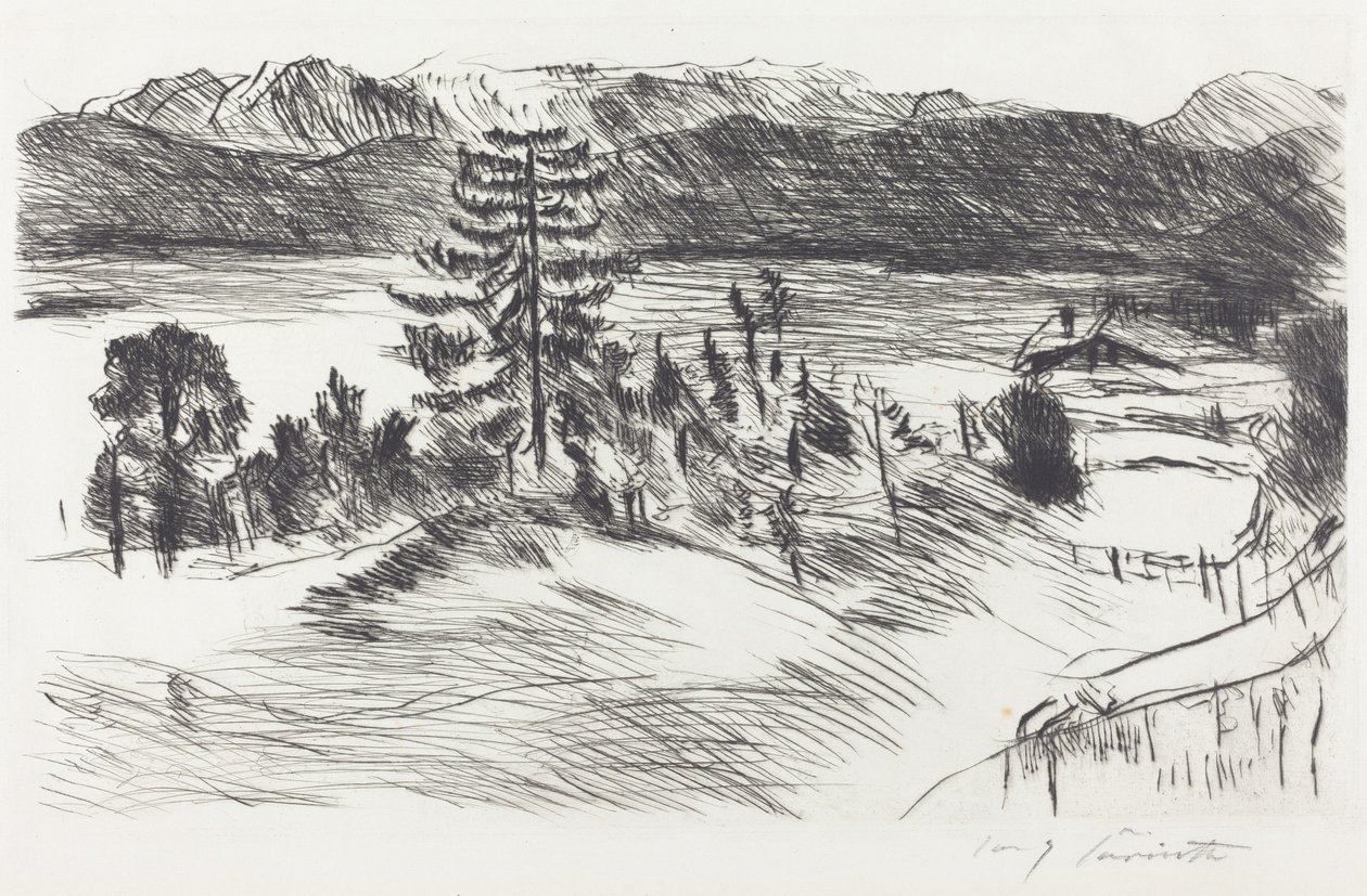 Gran paisaje del lago Walchen de Lovis Corinth