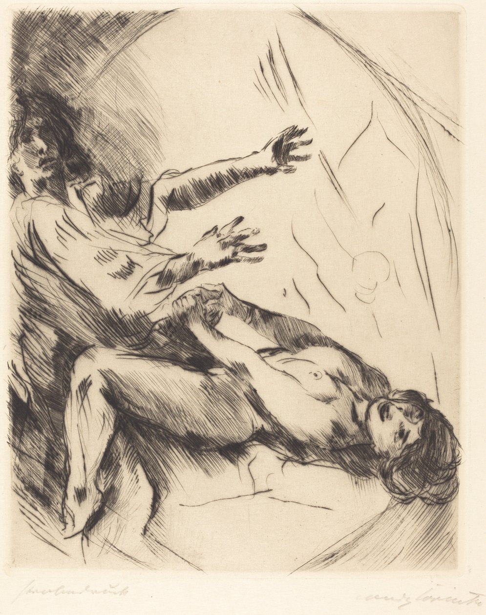 José y la esposa de Potifar I de Lovis Corinth