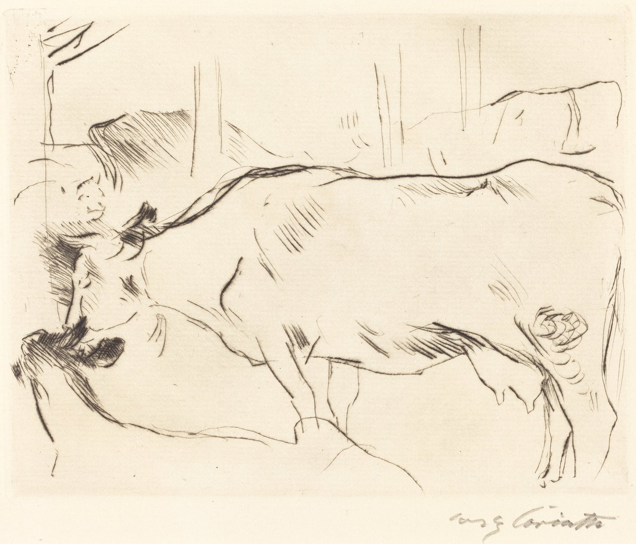 Kuhstall II, 1914 de Lovis Corinth