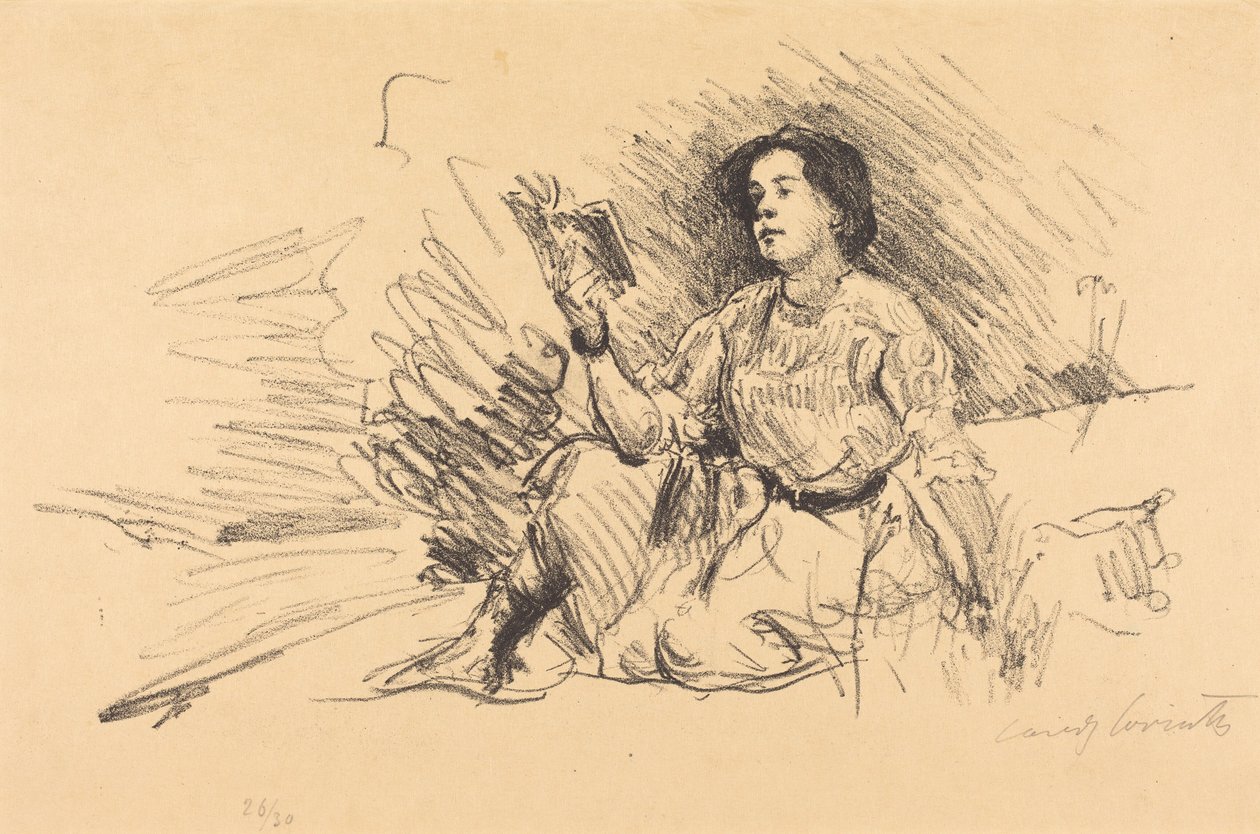 Muchacha leyendo de Lovis Corinth
