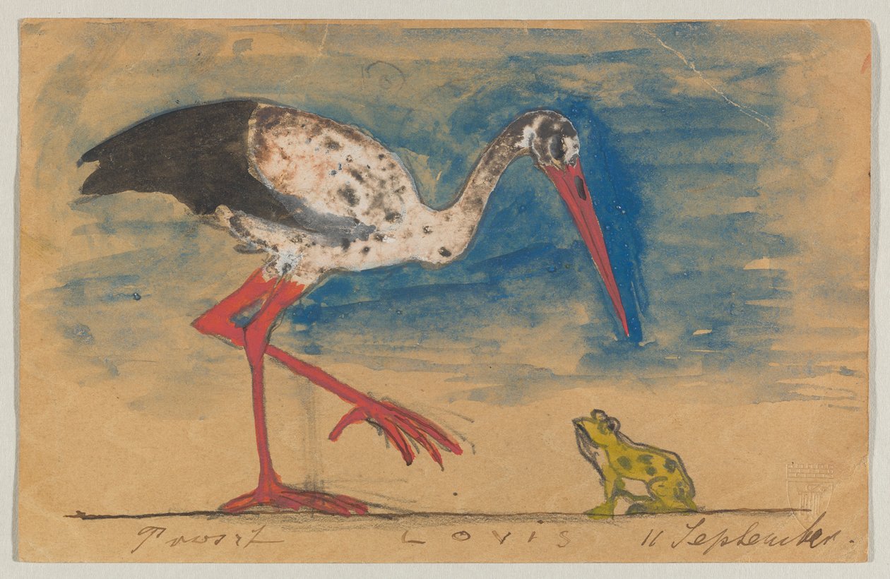 Lovis Corinth a Carl Strathmann: postal, matasellada el 10 de septiembre de 1899 de Lovis Corinth