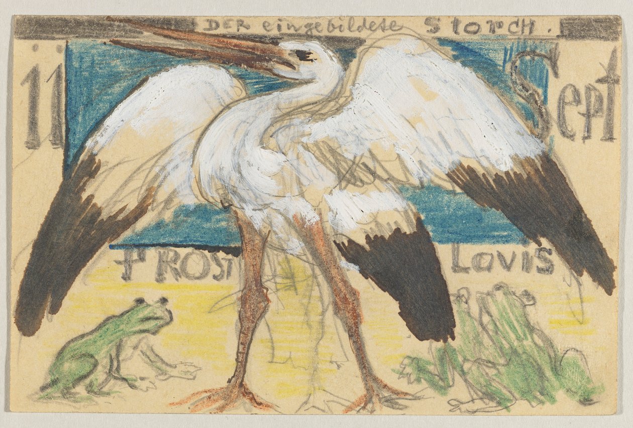 Lovis Corinth a Carl Strathmann: postal, matasellada el 12 de septiembre de 1905 de Lovis Corinth