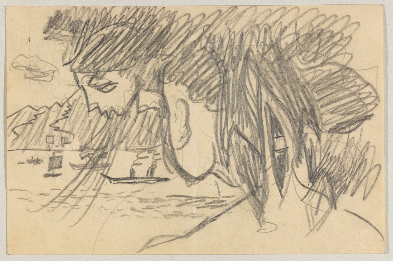 Lovis Corinth a Carl Strathmann: postal, matasellada el 25 de marzo de 1908 de Lovis Corinth