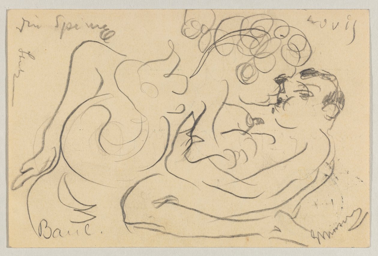 Lovis Corinth a Carl Strathmann: postal, matasellada el 25 de marzo de 1908 de Lovis Corinth