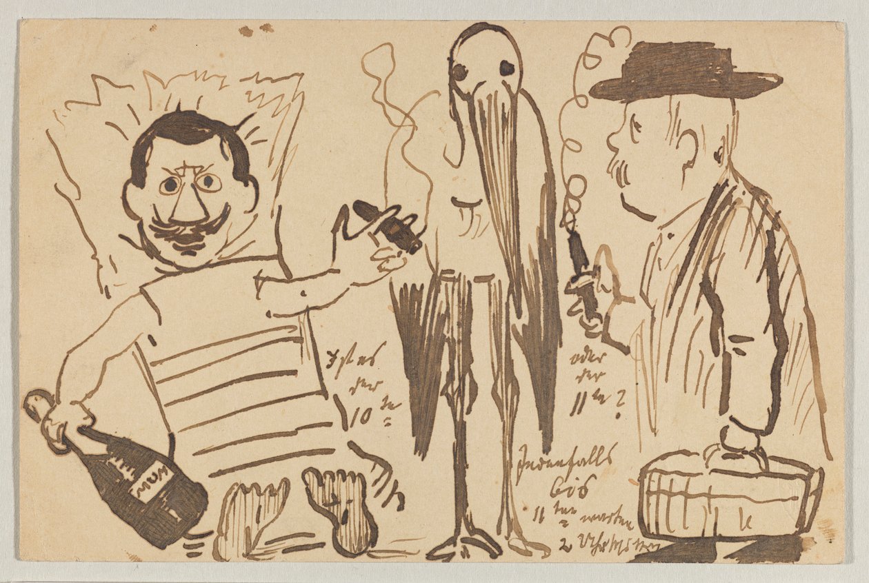 Lovis Corinth a Carl Strathmann: postal, matasellada el 3 de septiembre de 1902 de Lovis Corinth