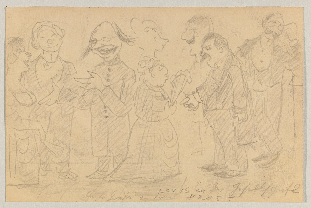 Lovis Corinth a Carl Strathmann: postal, matasellada el 8 de noviembre de 1899 de Lovis Corinth