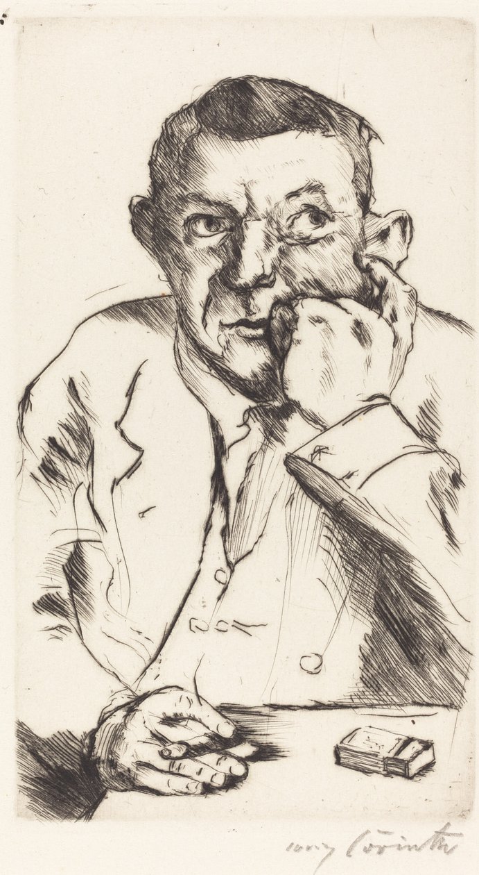 Retrato de un hombre fumando de Lovis Corinth