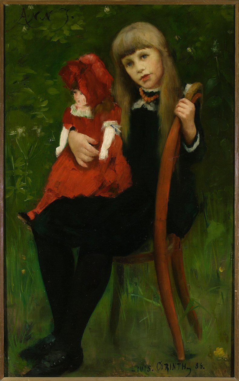 Retrato de Anna Schaumburg con una muñeca de Lovis Corinth