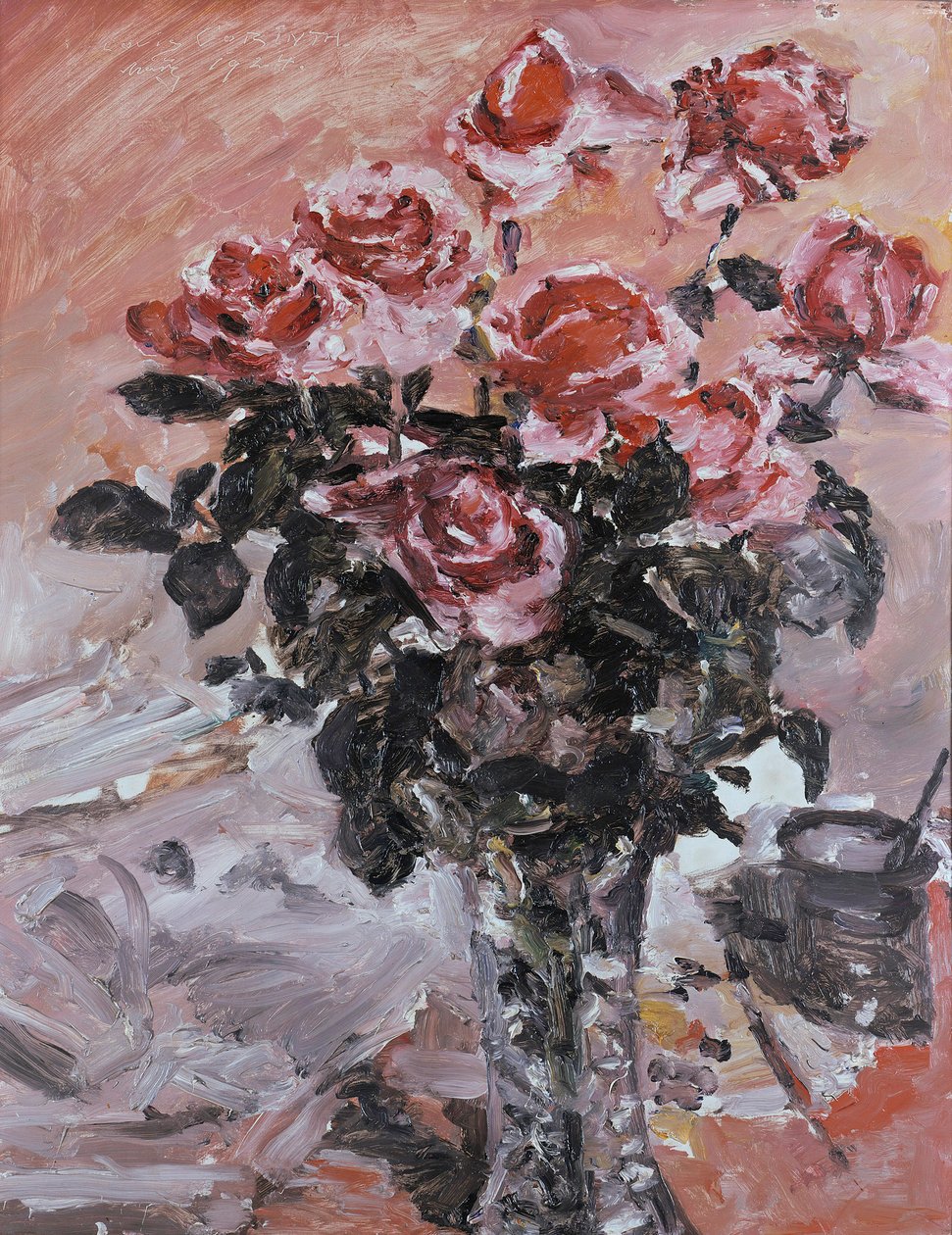 Rosas rosadas de Lovis Corinth