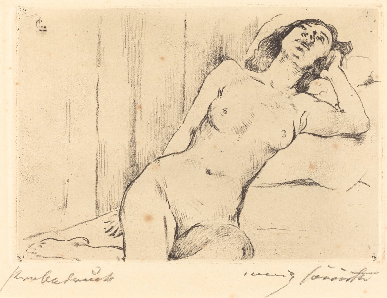Desnudo femenino reclinado de Lovis Corinth