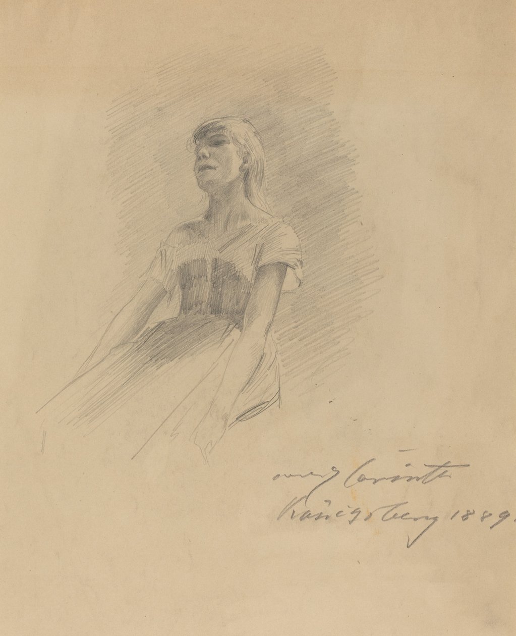 Mujer joven sentada [recto] de Lovis Corinth