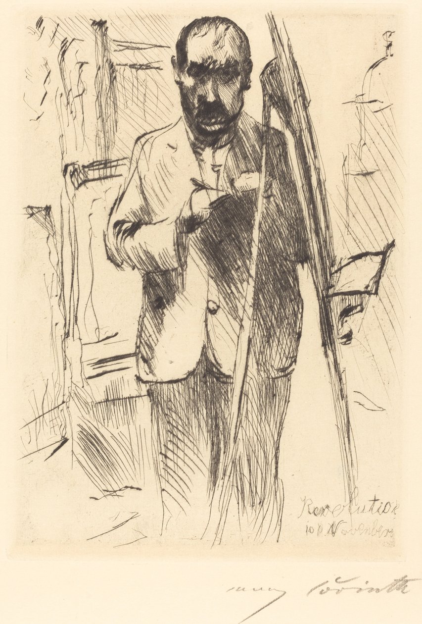 Autorretrato con caballete de Lovis Corinth