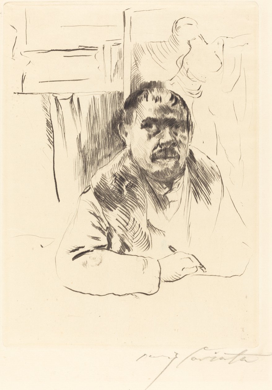 Autorretrato en un abrigo de piel, 1913 de Lovis Corinth