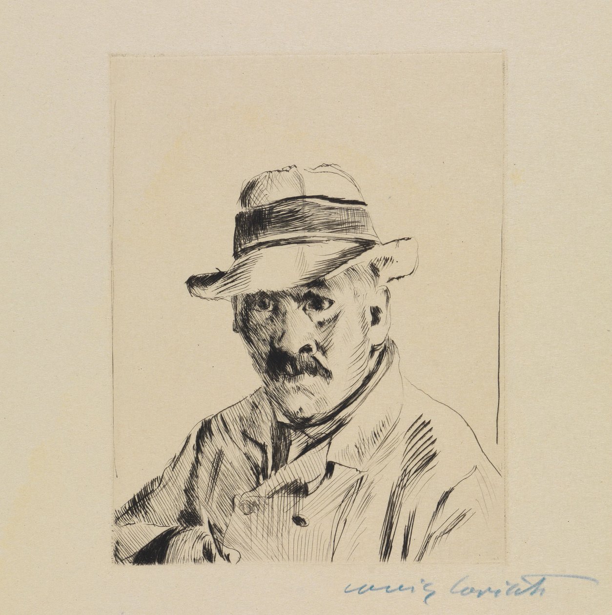 Autorretrato con sombrero de paja de Lovis Corinth