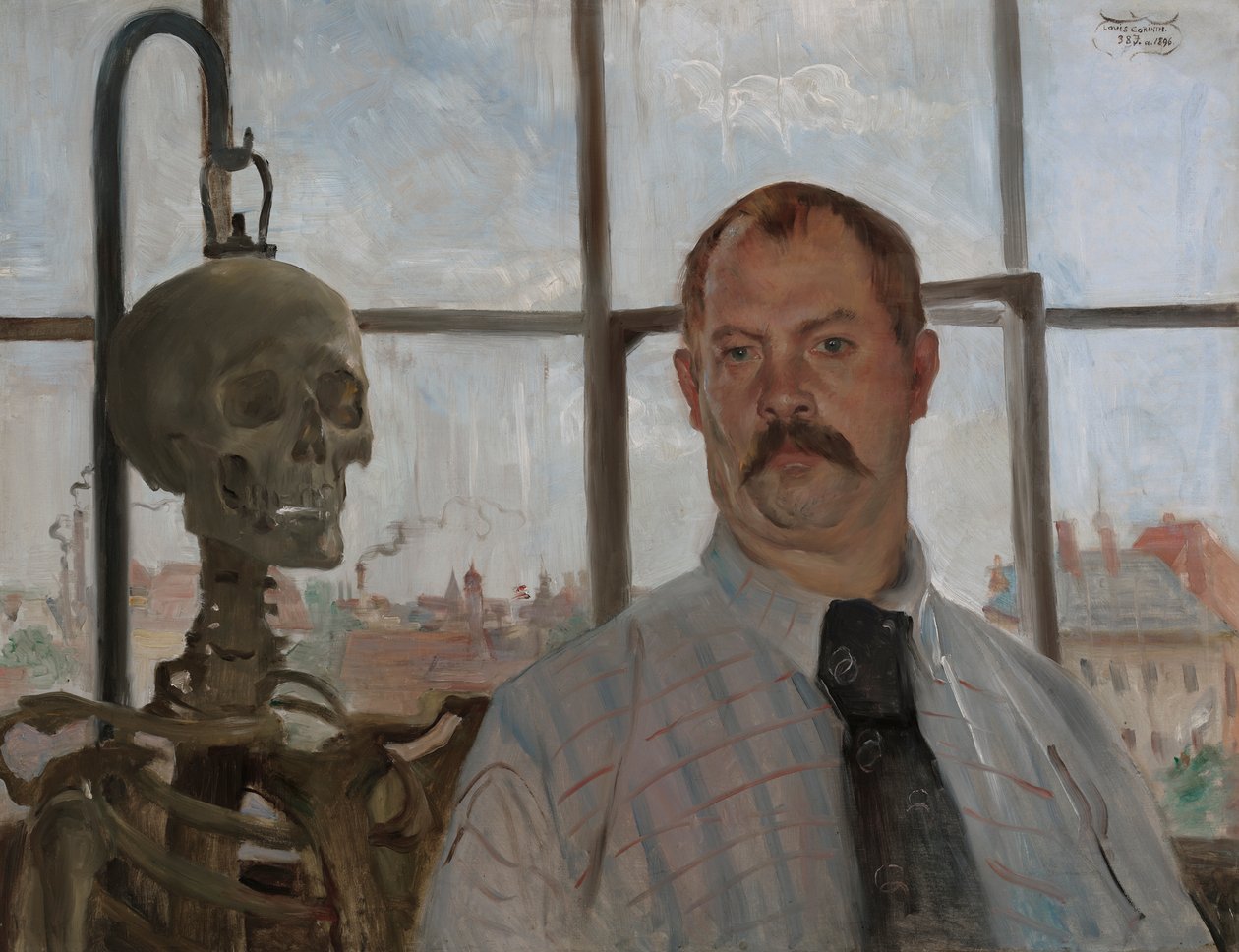 Autorretrato con esqueleto de Lovis Corinth