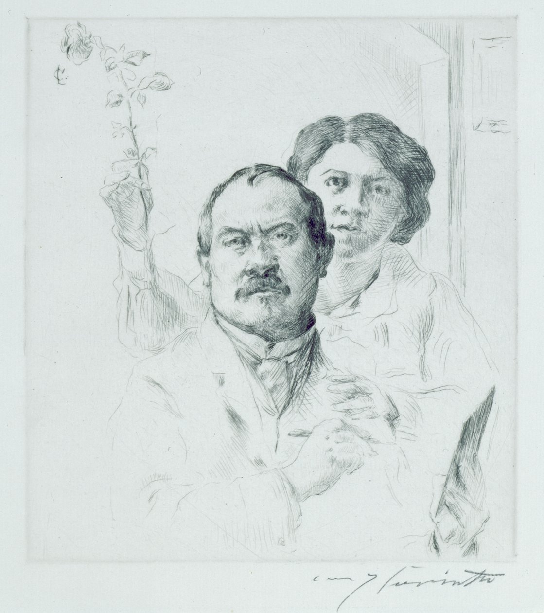 Autorretrato con esposa de Lovis Corinth